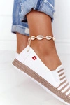 Damskie Espadryle Big Star HH276001 Beżowo-Białe