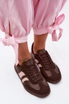 Sneakersy Damskie Czekoladowe Lurea
