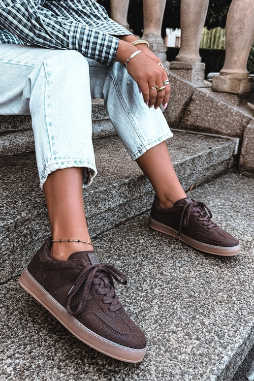 Sneakersy Damskie Big Star UU274397 Czekoladowe