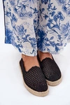 Espadryle Damskie Z Plecionką Vinceza 13625 Czarne
