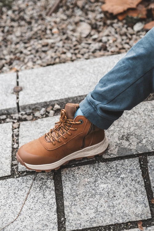 Buty Trekkingowe Trapery Ocieplane Dziecięce Camel Big Star MM374202