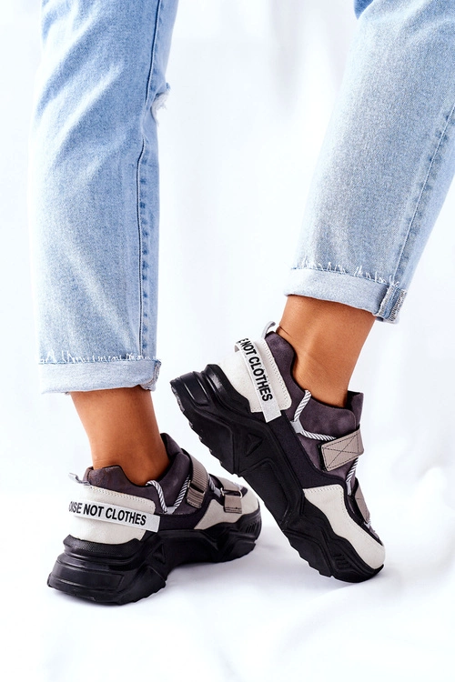 Damskie Sportowe Buty Sneakersy Czarne Katerini