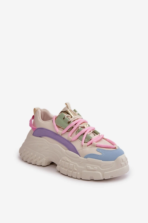 Sneakersy Damskie Na Masywnej Podeszwie Multikolor Nevela