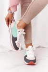 Sportowe Buty Memory Foam CROSS JEANS HH2R4049C Zielono-Różowe