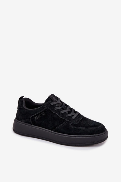Męskie Sneakersy Na Platformie Zamszowe Big Star OO174012 Czarne