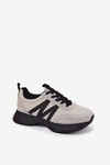 Zamszowe Sneakersy Damskie Na Platformie Vinceza 41521 Szare