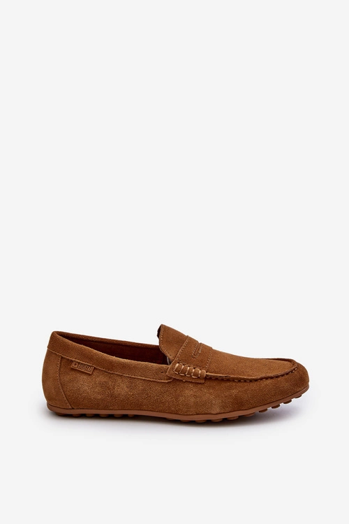 Zamszowe Mokasyny Męskie Big Star NN174226 Camel