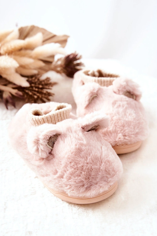 Papcie Ocieplane Ze Ściągaczem Jasnoróżowe Dessi