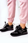 Sportowe Buty Sneakersy Czarno-Srebrne Aruba