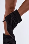 Wsuwane Botki Typu Slouchy Na Obcasie Czarne Loralia