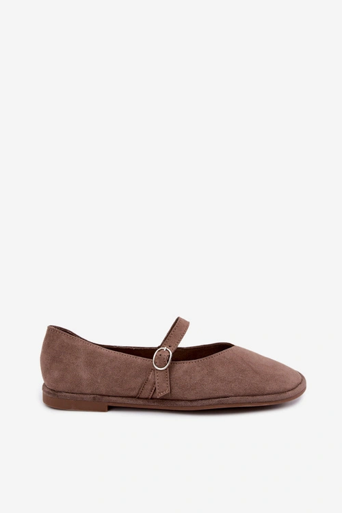 Baleriny Typu Barefoot Z Paskiem Taupe Rhoselle