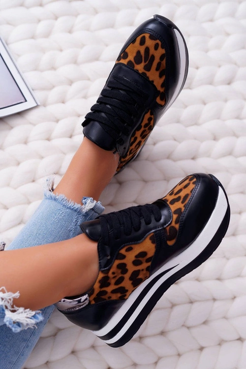 Sportowe Damskie Buty W Panterkę Gruba Podeszwa OHH!