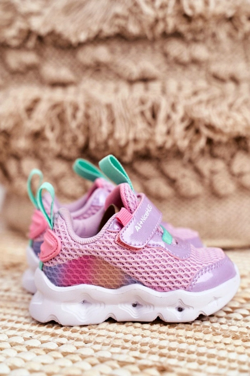 Sportowe Buty Dziecięce Świecące Fioletowe ABCKIDS B011105220