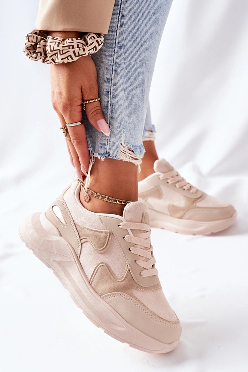 Damskie Sportowe Buty Sneakersy Beżowe Bethell
