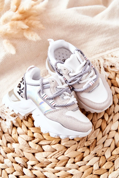 Dziecięce Sportowe Buty Sneakersy Białe Rommie