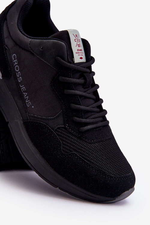 Męskie Buty Sportowe Cross Jeans LL1R4053 Czarne