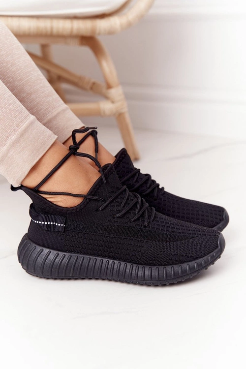 Damskie Sportowe Buty Sneakersy Czarne Amazing