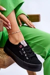 Damskie Trampki Na Platformie Cross Jeans LL2R4039 Czarne
