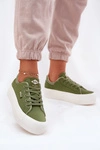 Trampki Damskie Na Platformie Lee Cooper LCW-25-31-3449L Zielone