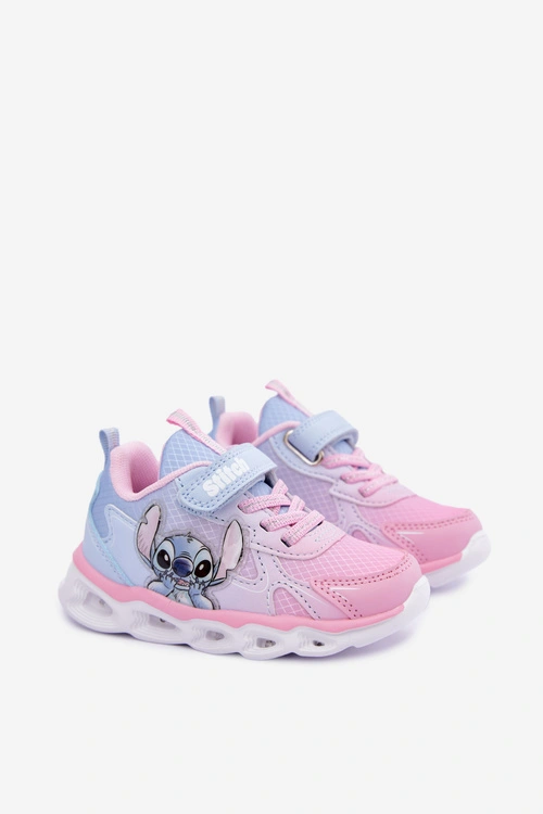 Sneakersy Dla Dziewczynki Stitch Ze Świecącą Podeszwą 8703815 Różowo-Niebieskie