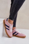Sneakersy Damskie Niskie Różowe Ennorwen