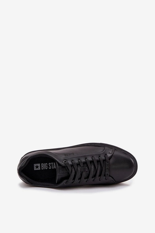 Skórzane Trampki Sneakersy Męskie Big Star SS174121 Czarne