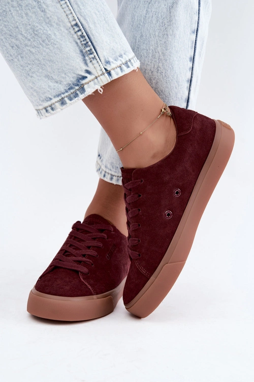 Sneakersy Damskie Big Star UU274242 Bordowe