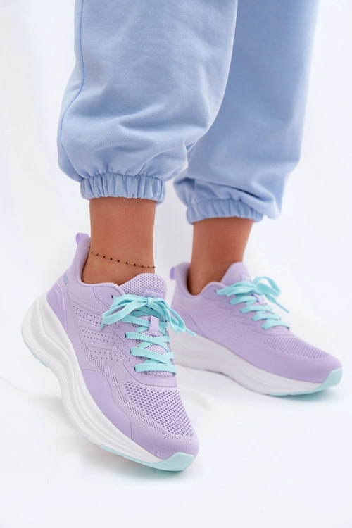 Buty Sportowe Damskie Na Platformie Lawendowe Gelirae