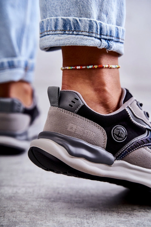 Damskie Sneakersy Sportowe Big Star KK274100 Czarno-Szare