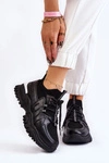 Damskie Buty Sportowe Skarpetkowe Wsuwane Czarne Berna