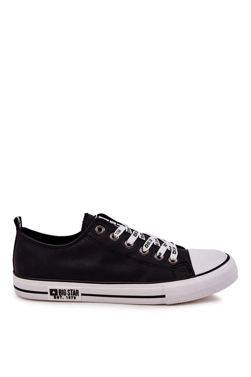 Męskie Skórzane Trampki Big Star KK174047 Czarne