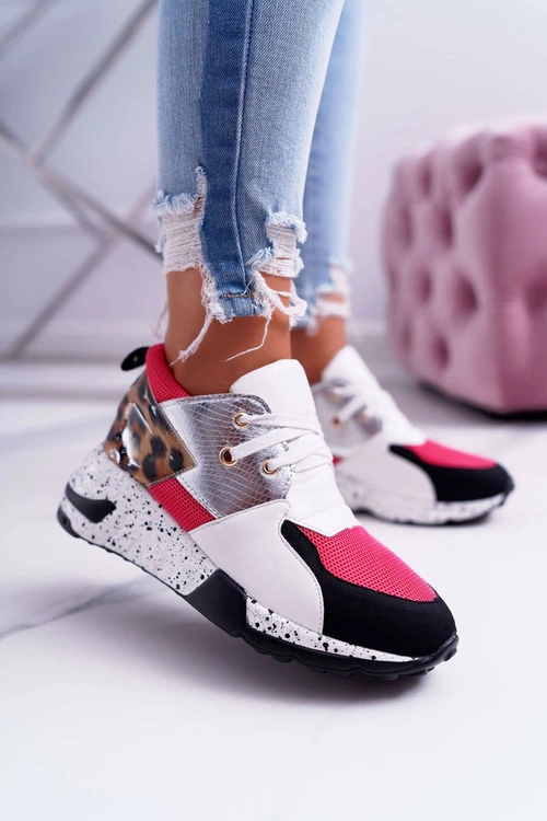 Sportowe Damskie Buty Lu Boo W Panterkę Białe Malibu