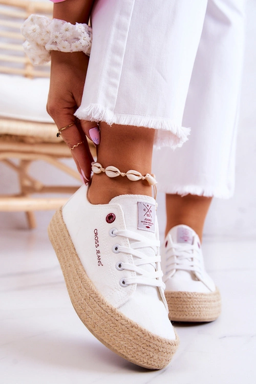 Buty Sportowe Espadryle Cross Jeans JJ2R4005C Białe