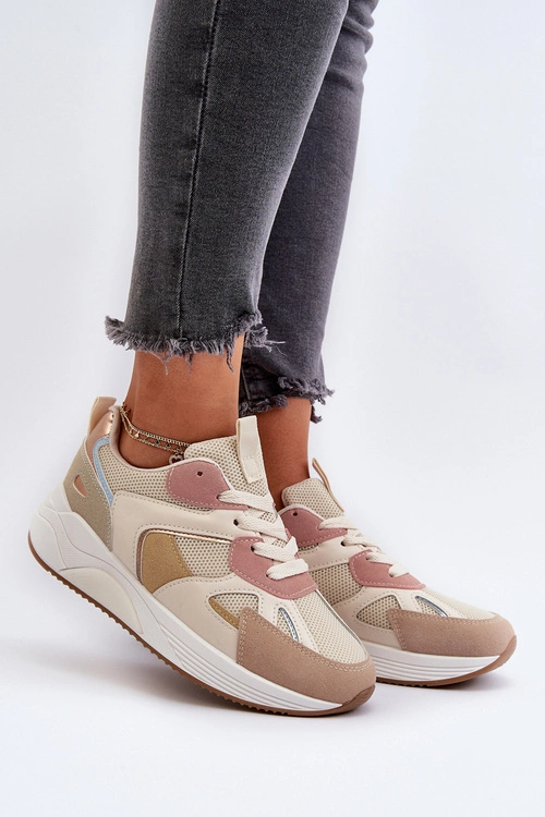 Sneakersy Damskie Na Platformie Multikolor Lenivia