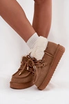 Śniegowce Damskie Z Naturalnego Zamszu D.Franklin DFSH375006 Camel