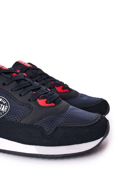 Męskie Sportowe Buty Memory Foam Big Star HH174240 Granatowe