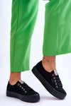 Damskie Trampki Na Platformie Cross Jeans LL2R4039 Czarne