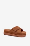 Klapki Damskie Na Platformie Z Przeplatającymi Się Paskami Camel Rinasara 