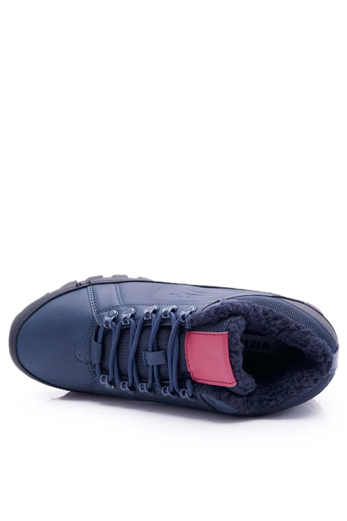 Trekkingowe Męskie Buty Wysokie Outdoor Granatowe Noriginals