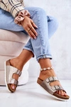 Damskie Klapki Wsuwane Inblu NM000027 Srebrne