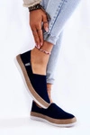 Damskie Tenisówki Slip On Big Star KK276009 Granatowe