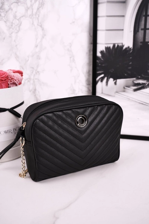 Torebka Listonoszka MONNARI BAG0202-020 Pikowana Czarna
