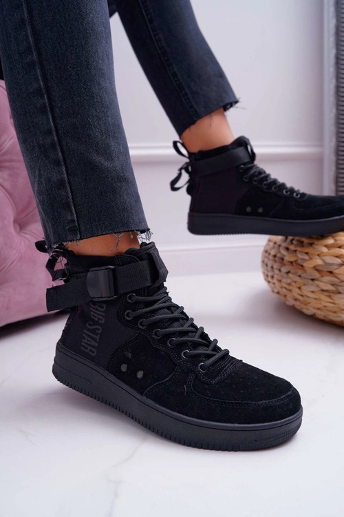Sneakersy Damskie Trampki Czarne Big Star EE274662