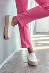Damskie Espadryle Na Platformie Cross Jeans JJ2R4013C Białe