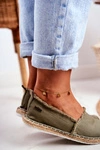 Espadryle Damskie Pleciona Podeszwa Khaki Big Star DD274760