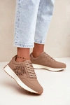 Sneakersy Damskie LOTTO 2401931U CALENTO Brązowe Panterka