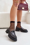 Lakierowane Mokasyny Loafersy Damskie D&A JC42-62 Czarne