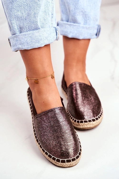 Espadryle Damskie Pleciona Podeszwa Brązowe Big Star DD274A146