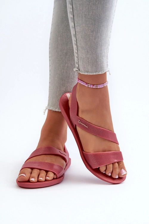 Sandały Damskie Z Brokatem 82429 Ipanema Vibe Sandal Fem Różowe