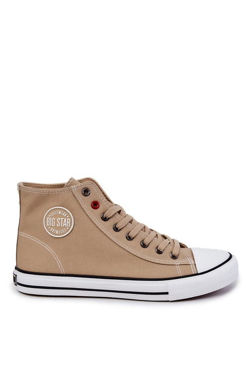 Męskie Wysokie Trampki Big Star JJ174386 Beżowe